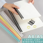10Pcs A4/B5 Soft Plastic Loop Wire Binding Rings for Loose-Leaf Notebooks Spiral Coil Binding Strips Fastener Rings