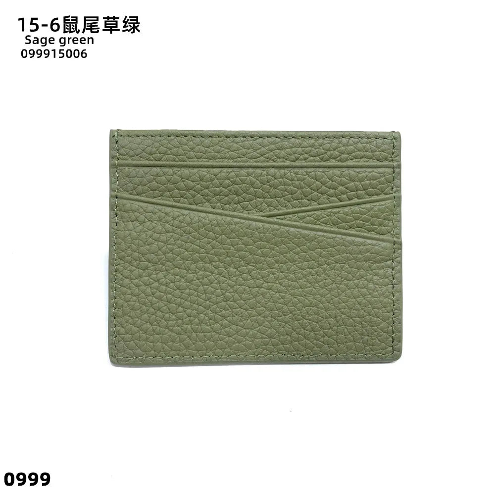 Genuine Leather Card Holder Woman Custom Name Designer Wallet Slim Luxury Card Wallet Man Engrave Initials Business Coin Purse
