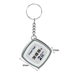 Key Ring Tape Measure Keychain Gauging Tools Retractable Ruler Pull Ruler Measuring Tools Stainless Steel Portable