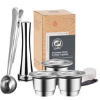 Reusable Nespresso Coffee Capsules Cup Stainless steel Refillable Coffee Capsule Refilling Filter Coffeeware