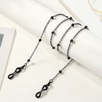Metal Gold Round Beads Glasses Chain; Multi-Functional Fashionable Multi-Functional Collar Chain; Belt Accessory