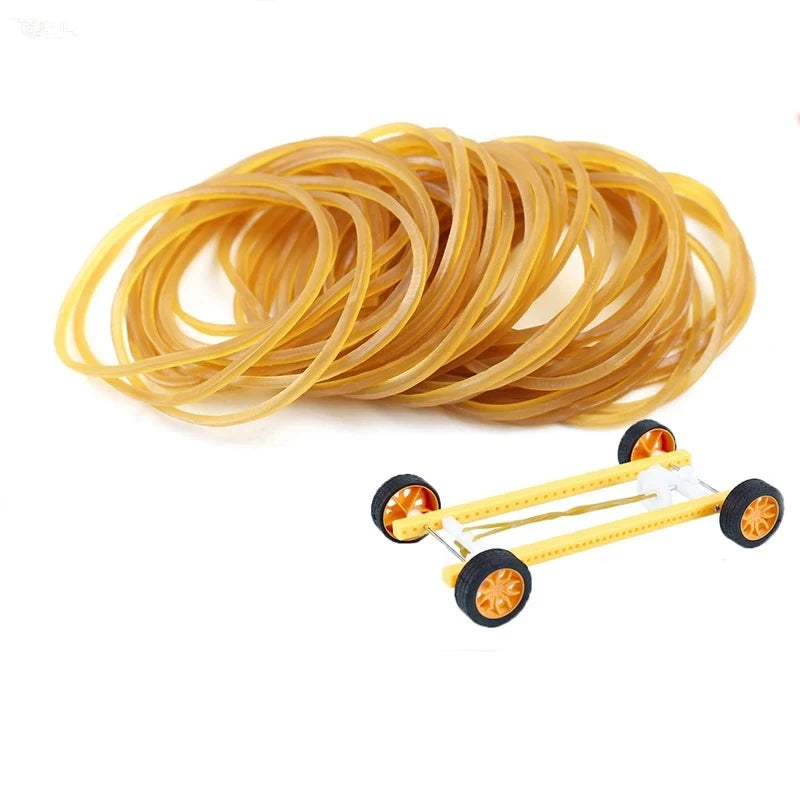 300 Pieces Set High-Elasticity Durable Yellow Rubber Bands Industrial Strength High-Temperature Resistant Toys for All Ages
