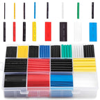 Black Heat Shrink Tube Kit Thermoresistant Tubing Shrink Wire Wrapping Electrical Connection Cable Insulation Sleeves Protecter