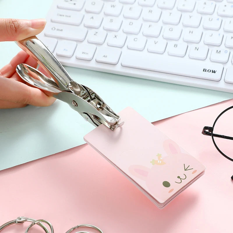 Single Hole Punch for Office and Home Use with 5 Sheet Capacity Durable Chrome Finish Paper Puncher for Efficient Document Orga