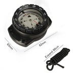 Digital Scuba Diving Compass 50m Waterproof Navigator, Professional Luminous LED Wrist Watch with Balanced Design for Snorkeling