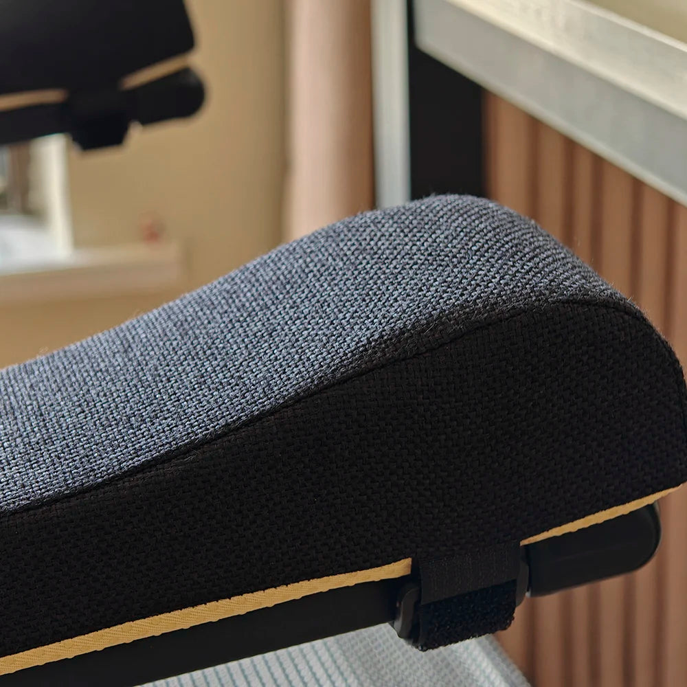 Black Cotton-Linen Style Foam Elbow Pillow Chair Armrest Pads Support Arm Rest for Office Chair Cushion Pads Elbow Relief