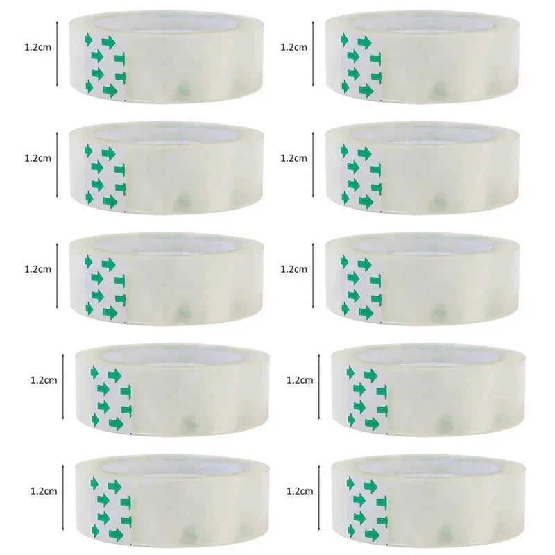 1-10PCS Strong Sticky Transparent Tape Invisible Adhesive Packing Tapes Wrapping Clear Tape Home Office School Supplies