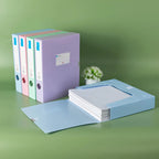 3pcs Large Capacity Plastic File Boxes for Office Use - Document, Personnel Records, Financial Accounting, and Invoice Storage