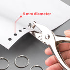 Single Hole Punch for Office and Home Use with 5 Sheet Capacity Durable Chrome Finish Paper Puncher for Efficient Document Orga