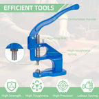 1Set Manual Aluminum Hand Press Machine Set with Double Cap Rivet Dies - DIY Leather Craft Supplies with Hole Punch Eyelet Tools