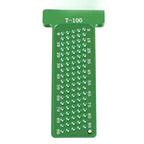 Aluminum Alloy Carpentry T Square Ruler 100mm 4 Inch with Clear Metric and Inch Graduations for Accurate Layout