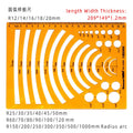 Template Measuring Ruler Circular Oval Ruler Durable K Resin Drawing Design Furniture Architect Template Drafting Ruler