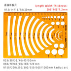 Template Measuring Ruler Circular Oval Ruler Durable K Resin Drawing Design Furniture Architect Template Drafting Ruler