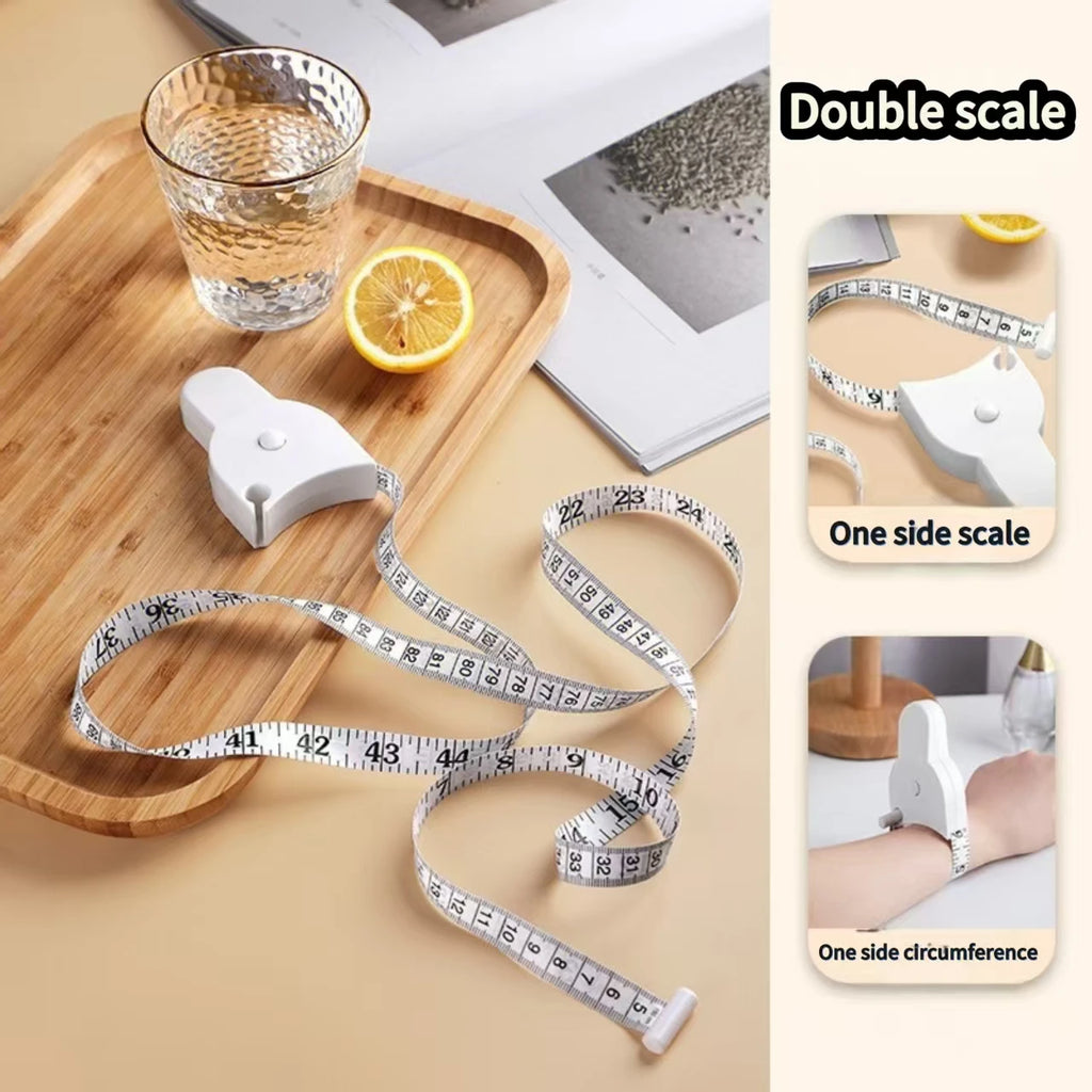 150cmAutomatic Telescopic Tape Measure Body Measuring Tape Sewing Ruler Tools Centimeter Tapes For Body Meter Measure White Tool