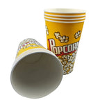 50Pcs 32/46oz Disposable Single Wall Coated Paper Popcorn Bucket Cup Food Grade Greaseproof Cinema Containers Movie Night Party