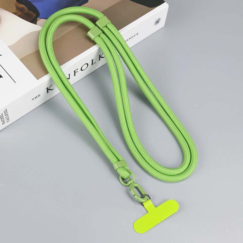 Colorful Adjustable Long Lanyard for Mobile Cell Phone Candy Solid Color Crossbody Necklace Anti-Lost Strap for Phone Universal