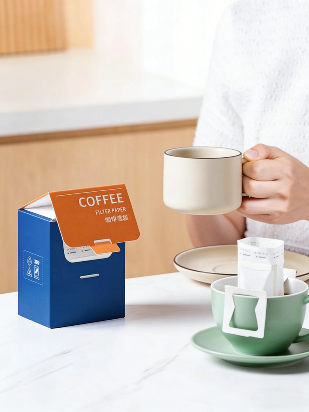 Disposable Coffee Filter Bags Portable Drip Coffee Paper Pack Hanging Ear Espresso Coffee Accessories Tea Brewing Tools