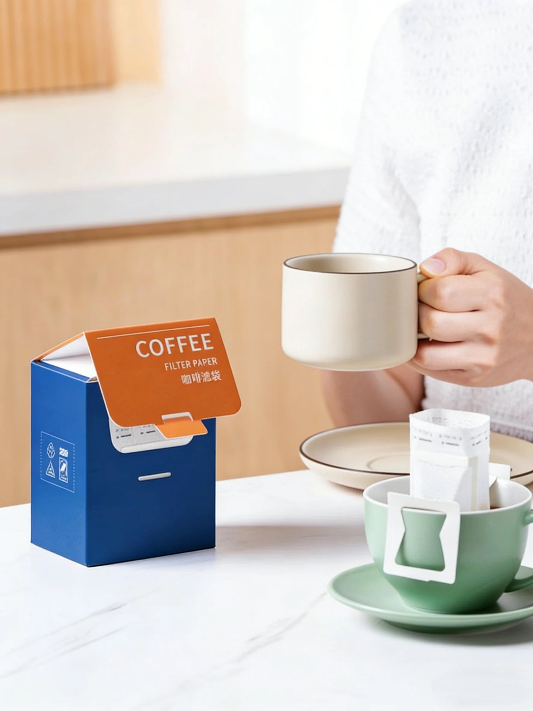 Disposable Coffee Filter Bags Portable Drip Coffee Paper Pack Hanging Ear Espresso Coffee Accessories Tea Brewing Tools