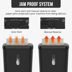 Home Office Paper Shredder, 10-Sheet Strip Cut P-2 Security Level, CD & Credit Card Shredder, Low-Noise Jam-Proof, 5-Min Continuous Shredding, 3.17-Gallon Clear Basket