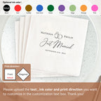 Personalized Paper Napkins for Wedding Custom Napkins of Your Text 50-500pcs Disposable Napkins for Cocktail Party Hen Party