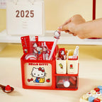 Genuine Sanrio Hello Kitty Mark Pen Holder Desk Organizers Shelves Desktop Stationery Bookshelf Home Office Storage Box
