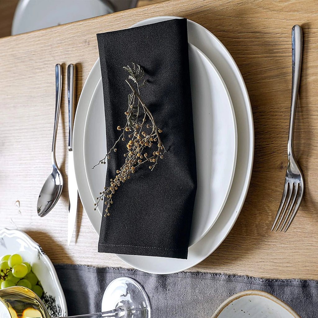 Plain Colour Napkins Durable Polyester Thicken Placemat Reusable for Kitchen Dining  Wedding Decoration