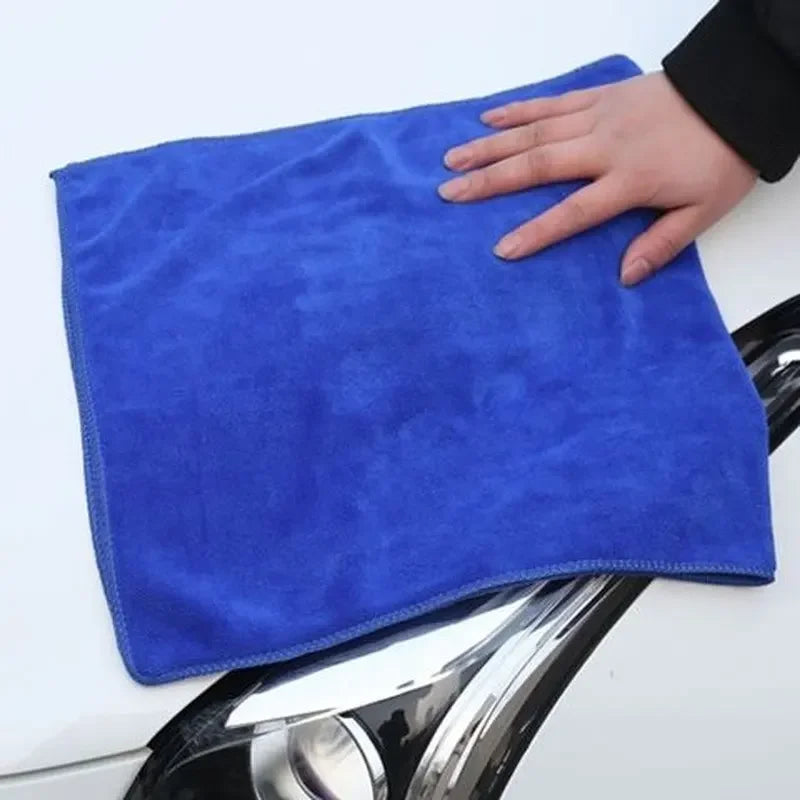 10/200PCS Microfiber Car Cleaning Towels Super Absorbent Car Drying Cloth Household Car Care Detailing Hemming Towel Duster Rags