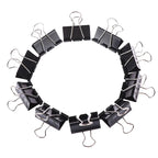 10/20/30/40/50Pcs Black Metal Binder Clips 25mm/ 32mm Notes Letter Paper Clip Office Supplies Binding Securing