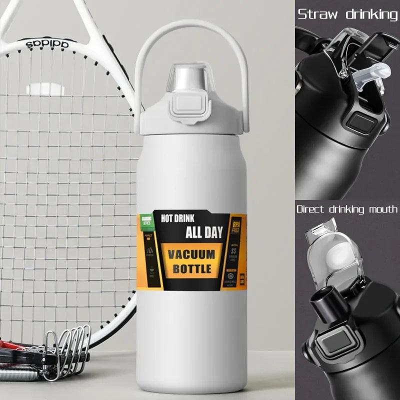 Stainless Steel Thermo Bottle 1.5L Large Capacity Thermo Water Portable 1500ml Vacuum Mug Thermos Insulated Cup 1L Tumbler