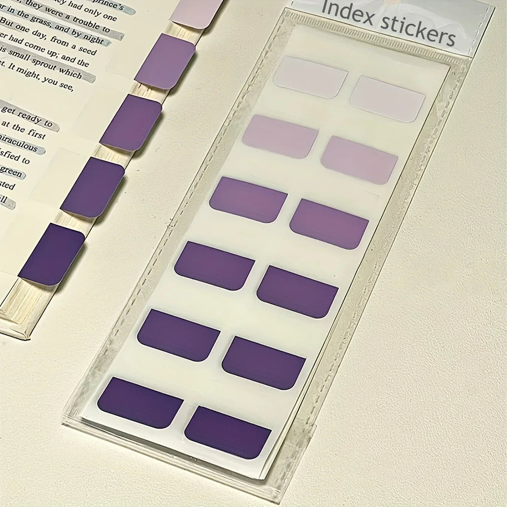 120pcs of Gradient Writable Index Tabs, Versatile Colored Sticky Notes for Organizing Files And Documents, 9.05 X 2.95 Inches