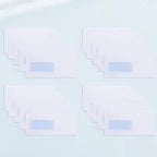 50Pcs Self-Sealing Security Envelopes Left Window Design Peel Seal Business Mailing Document Invitation Stationery Privacy