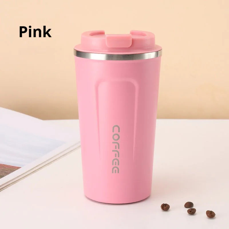 380/510ML Stainless Steel Coffee Mug Portable Tumbler Vacuum Flasks Car Thermal Cup Keeps Cold and Heat Thermal Mug Coffee Cup