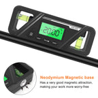 HW300 Inclinometer LCD Display Digital Protractor Level Meter Angle Measuring Inclinometer 90°Level Neodymium Magnetic Base