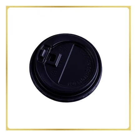 50pcs/pack Disposable Matte Black Coffee Paper Cup Hot Drinking Cup Double Layer Thickened Hollow Cup Accept Customization