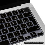 Keyboard Protective Film Silicone for 12-16' MacBook Air/Pro M1 M2 M3 Spanish Keyboard Cover Soft Protection Accessories Black