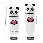 1PCS Kawaii Animals Silicone Telescoping Pencil Case Student Large Capacity Stationery Bag Giraffe/ Bee/Panda Learn Stationery