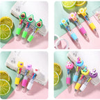 Cute Mini 4-Color Ballpoint Pens (10-Pack/20-Pack), Cartoon-Themed Diary Pens, 4-Color Retractable Ballpoint Pens, Stationery