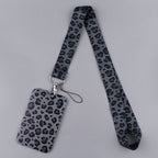 Gray Leopard Print Fashion Lanyard for Key Neck Strap Lanyard Card ID Badge Holder Key Chain Key Holder Keyring Accessories Gift