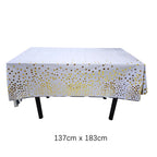 White Gold Birthday Disposable Tableware Polka Dots Paper Plate Cup Napkin Tablecloth Wedding Birthday Party Decoration Supplies