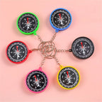 Mini Outdoor Compass Keychain Student Puzzle Learning Supplies Science Teaching Compass Key Chains Kids Gift Key Ring