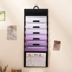 Wall Hanging Expanding File Folder Multi Pockets Document Organizer A4 Paper Storage Bag Portable School Office Paper Sorter