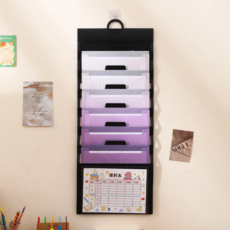 Wall Hanging Expanding File Folder Multi Pockets Document Organizer A4 Paper Storage Bag Portable School Office Paper Sorter