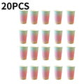 10/20/30PCS Rainbow Gradient Disposable Paper Cups Suitable for Birthday Wedding Baby Shower  Dessert Milkshake Cold Drink Cup