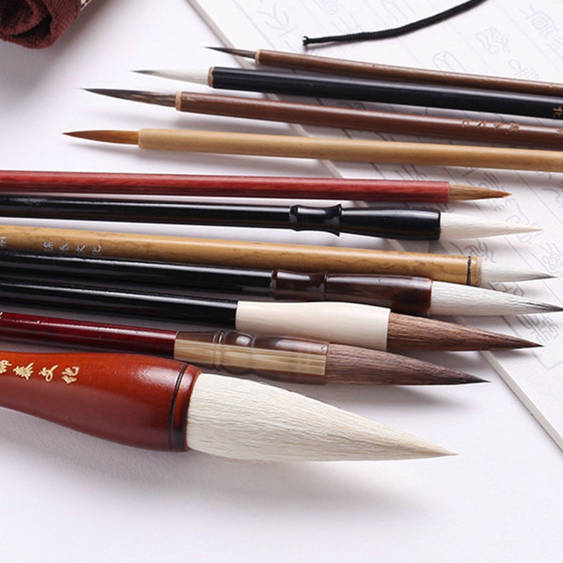Chinese Calligraphy Brushes Pens Kanji Sumi Brush for Writing Painting 7/11 Set Wholesale