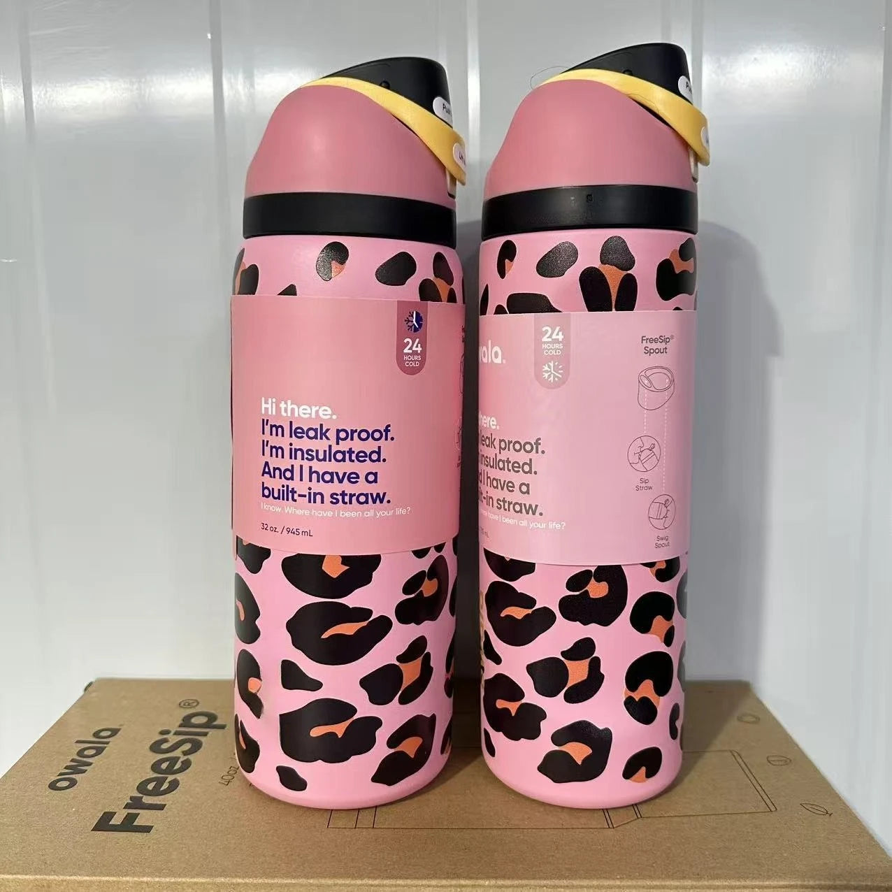 Stainless Steel Water Bottle 32oz Vacuum Insulated Water Bottle with Straw & Leak-Proof Lid Portable Handheld Vacuum Flasks