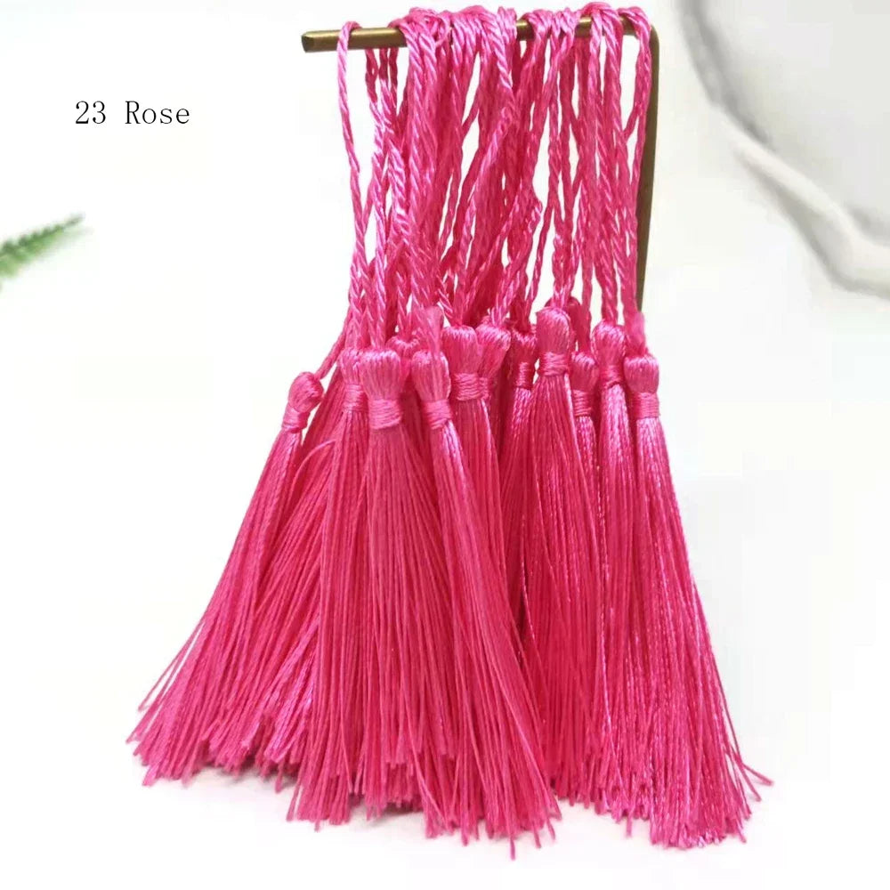 100pcs/lot 13cm Tassel Silk Fringe Silky Floss Bookmark Tassels Mini Tassels For DIY Craft Jewelry Making Souvenir Bookmarks