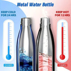 500/750ml Stainless Steel Thermos Cup Double-wall Thermal Insulation Vacuum Flasks Bottle Insulated Coffee Cup Outdoor