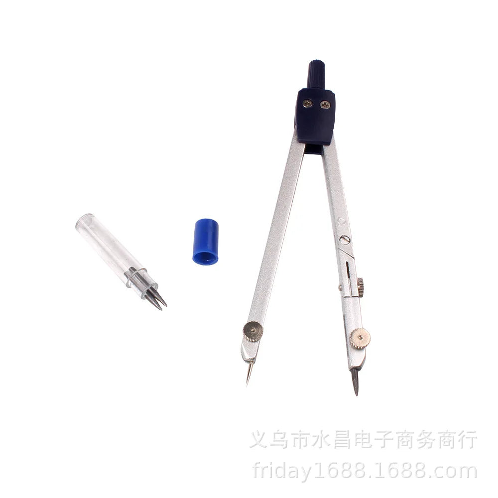 Professional Metal Drawing Compass Drafting Tools with Lead Refill for Student Math Geometry School Office Stationery Supplies