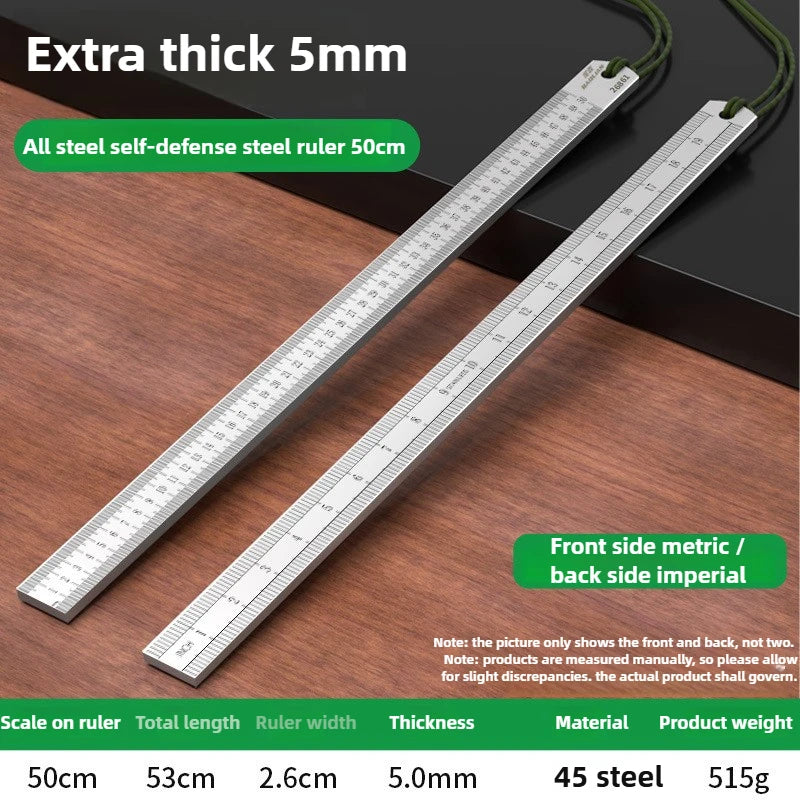 Portable Stainless Steel Metal Straight Ruler Precision Double Sided Precision Measuring Tool Scale Metric Ruler Accessories