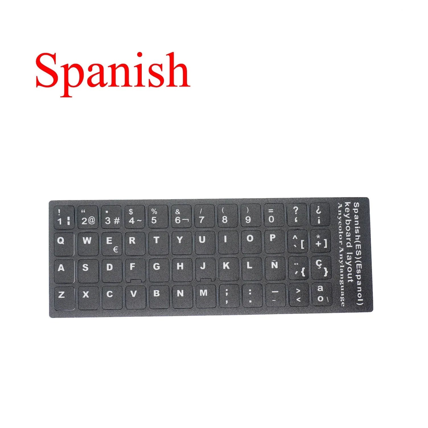 1PC Multicolor PVC Keyboard Stickers Self-adhesive Cover Sticker Russian Ukraine Arabic English Hebrew Italian Spanish Sticker